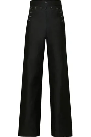 Maison Margiela Femme, Pantalons, Noir, Taille: 38 FR Pantalon Large en Satin