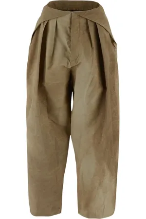 UMA WANG Femme, Pantalons, Vert, Taille: 36 FR Pantalon Femme Bouffant avec Plis