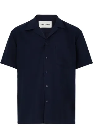 AMARANTO Amaránto, Homme, Chemises, Bleu, Taille: L Chemise Bleue pour Homme Élégante