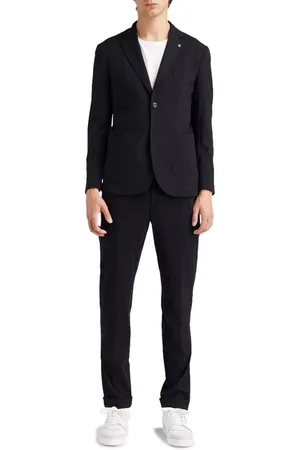 At.p.Co Homme, Costumes, Noir, Taille: XL Costume en nylon bleu avec fermeture à deux boutons
