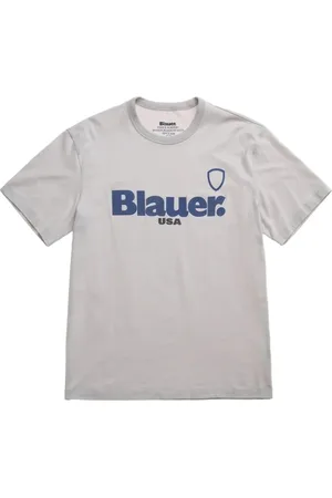Blauer Homme, Tops, Blanc, Taille: S T-shirt en coton