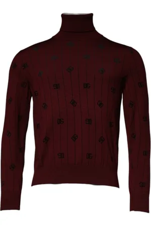 Dolce & Gabbana Homme, Pulls, Brun, Taille: M Pull à col roulé en tricot monogramme