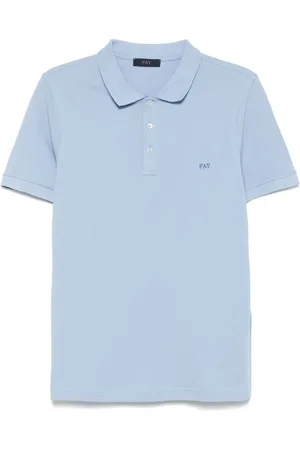 FAY Homme, Tops, Bleu, Taille: 2XL Polo Bleu avec Broderie Logo