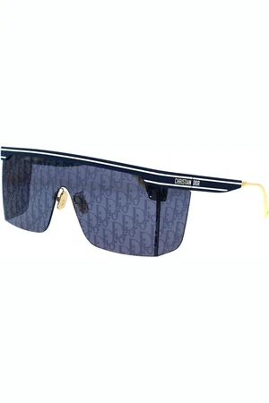 Dior Unisex, Accessoires, Bleu, Taille: ONE Size Lunettes de Soleil Sportives Rectangulaires avec Verres Bleus Miroir