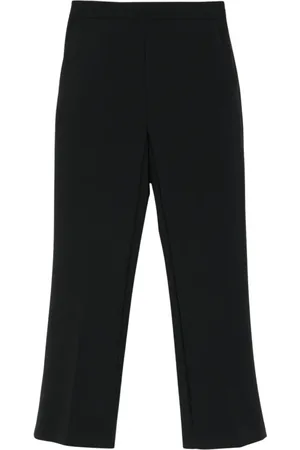 Elisabetta Franchi Femme, Pantalons, Noir, Taille: 44 FR Pantalon Noir Court Droit
