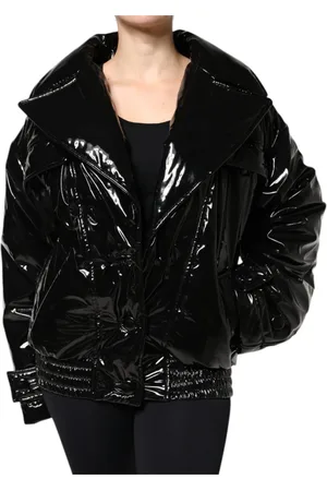 Dolce & Gabbana Femme, Vestes, Noir, Taille: 36 FR Veste blouson noire à boutons