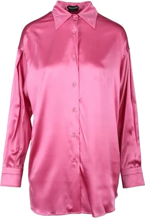Tom Ford Femme, Blouses et Chemises, Rose, Taille: 38 FR Chemise en Soie et Élasthanne
