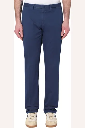 Biagio Santaniello Homme, Pantalons, Bleu, Taille: M Pantalon Coupe Droite 504T