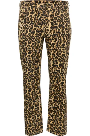 Kaffe Femme, Jeans, Brun, Taille: 54 FR Leopard Print Jeans Straight-Leg