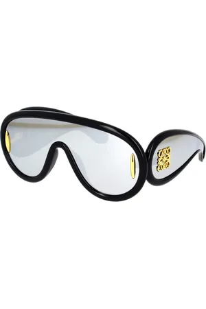 Loewe Unisex, Accessoires, Noir, Taille: ONE Size Lunettes de soleil exubérantes avec verres miroir argentés