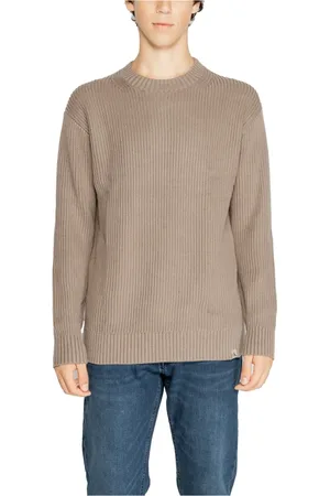Calvin Klein Homme, Pulls, Brun, Taille: L Collection de Tricots Homme en Coton