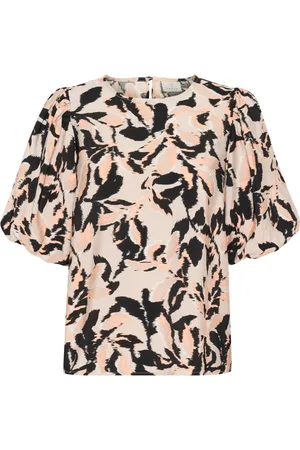Kaffe Femme, Blouses et Chemises, Multicolore, Taille: 40 FR Chemisier avec motif feuille floue