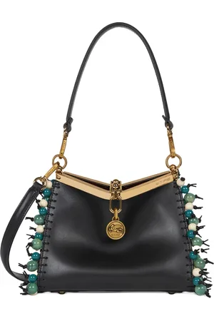 Etro Femme, Sacs, Noir, Taille: ONE Size Sac à Bandoulière Noir avec Marbres Élégants