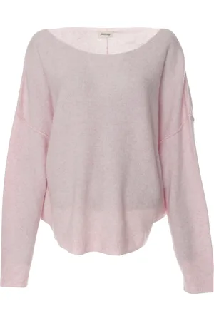 American Vintage Femme, Pulls, Rose, Taille: 40 FR Pull en Tricot Doux avec Encolure Bateau