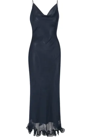 ROTATE Femme, Robes, Bleu, Taille: 40 FR Robe à volants - Bleu foncé