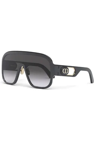 Dior Unisex, Accessoires, Noir, Taille: ONE Size Lunettes de Soleil Masque Sportives avec Détails en Or