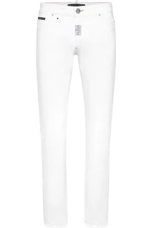 Philipp Plein Homme, Jeans, Blanc, Taille: W32 Jean Classique Cinq Poches
