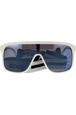 Dior Unisex, Accessoires, Blanc, Taille: ONE Size Lunettes de Soleil fast M1I 95B7 avec Lanière
