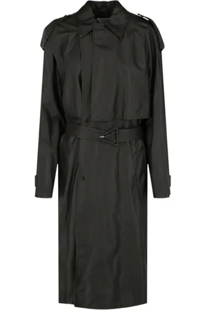 Bottega Veneta Homme, Vestes, Noir, Taille: M Trench-Coat en Cuir Noir