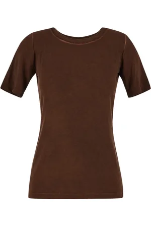 UMA WANG Femme, Tops, Brun, Taille: 40 FR T-shirt Femme Col Rond