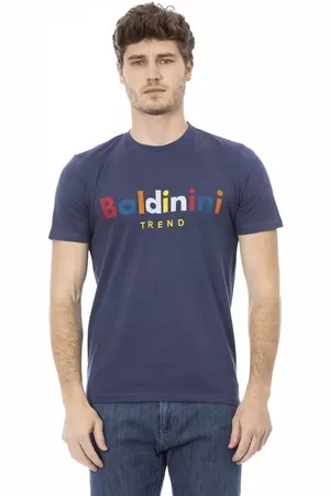 BALDININI Homme, Tops, Bleu, Taille: M Élégant T-shirt en coton bleu