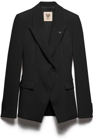 ANIYE BY Femme, Vestes, Noir, Taille: 42 FR Blazer noir Bella avec revers pointus