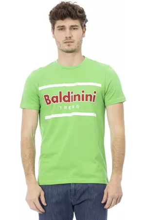 BALDININI Homme, Tops, Vert, Taille: L T-shirt en coton émeraude Élégant Décontracté