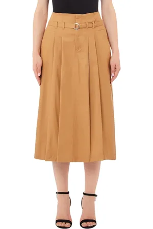 Liu Jo Femme, Jupes, Brun, Taille: 40 FR Jupe Midi Plissée