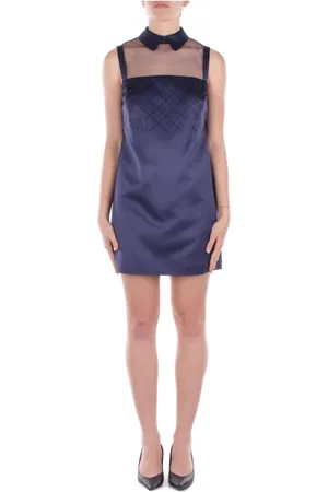 Elisabetta Franchi Femme, Robes, Bleu, Taille: 40 FR Robes Bleues avec Détails Transparent