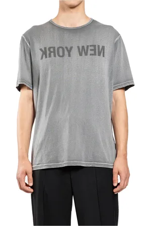 Helmut Lang Homme, Tops, Gris, Taille: S NY Tee en Jersey de Coton Gris