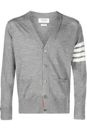 Thom Browne Homme, Pulls, Gris, Taille: 2XL Cardigans