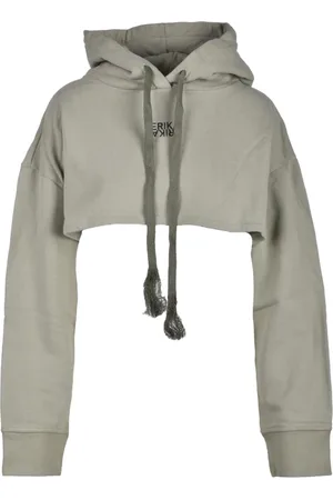 ERIKA CAVALLINI Femme, Sweatshirts et sweats à capuche, Vert, Taille: 38 FR Sweat en Coton - Modèle Felpa