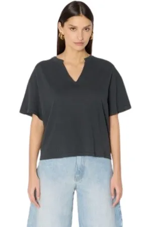 Berenice Femme, Blouses et Chemises, Noir, Taille: 42 FR T-shirt noir avec des ailes de strass subtiles