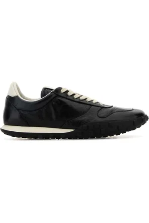 Jil Sander Homme, Chaussures, Noir, Taille: 44 EU Baskets élégantes en cuir noir