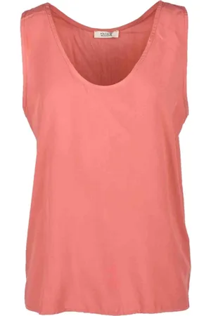 Think! Femme, Tops, Rouge, Taille: 38 FR Haut sans manches en viscose
