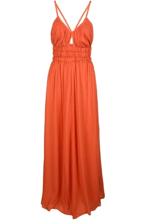 Dondup Femme, Robes, , Taille: 36 FR Robe longue en mousseline avec dos croisé
