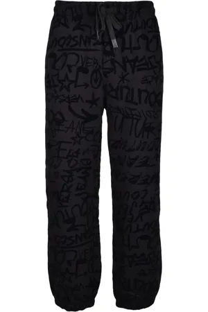 VERSACE Homme, Pantalons, Noir, Taille: M Pantalon de Mode en Coton