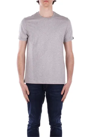 FAY Homme, Tops, Gris, Taille: XL T-shirt Logo Front Coupe Regular Coton