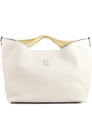 ERMANNO SCERVINO Femme, Sacs, Blanc, Taille: ONE Size Sac Fourre-Tout Tressé avec Fermeture Magnétique