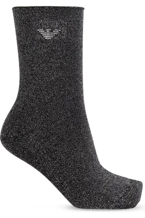 EA7 Femme, Sous-vêtements, Noir, Taille: ONE Size Chaussettes avec logo