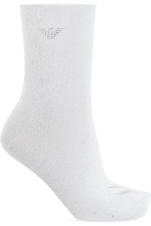 EA7 Femme, Sous-vêtements, Blanc, Taille: ONE Size Chaussettes avec logo