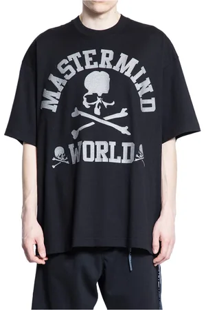 MASTERMIND Homme, Tops, Noir, Taille: XL T-shirt avec impression de logo graphique pailleté