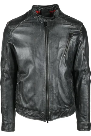 GIOCASTA Homme, Vestes, Noir, Taille: L Veste en cuir
