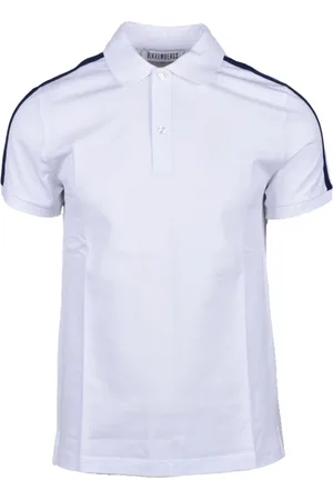 Bikkembergs Homme, Tops, Blanc, Taille: M Polo T-shirt en mélange coton élasthanne