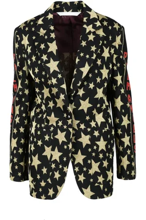 Palm Angels Femme, Vestes, Noir, Taille: 38 FR Blazer souple avec fermeture automatique