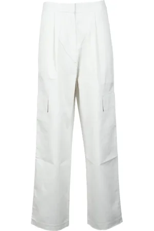 Calvin Klein Femme, Pantalons, Blanc, Taille: 44 FR Pantalon Élégant en Polyester