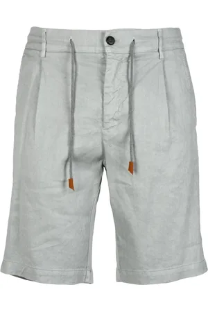 ELEVENTY Homme, Shorts, Vert, Taille: W32 Short Bermuda en Lin et Coton