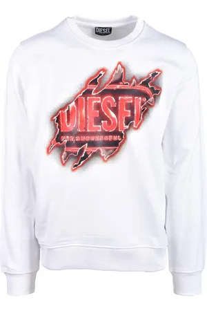 Diesel Homme, Sweatshirts et sweats à capuche, Blanc, Taille: XL Maglia