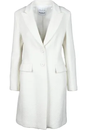 Dondup Femme, Manteaux, Blanc, Taille: 38 FR Manteau élégant en laine