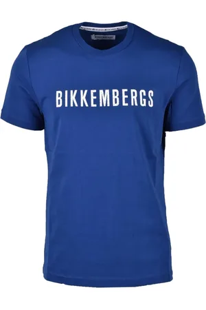 Bikkembergs Homme, Tops, Bleu, Taille: S T-shirt Coton Élasthanne